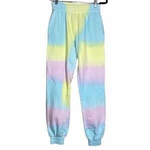 Frankies Bikinis Burl Sweatpants Tie Dye sz S